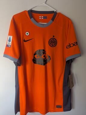 Inter Milan 2023-24 Third Dimarco Jersey Large NWT TMNT Serie A Fully Patched